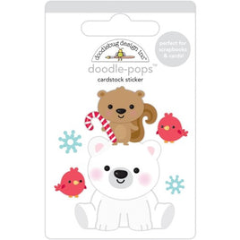 Polar Pals - Doodlebug Shaker-Pops 3D Stickers