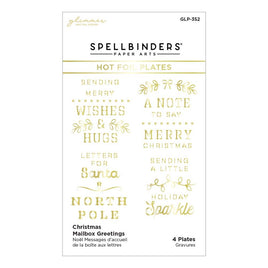 Christmas Mailbox Greetings - Spellbinders Glimmer Hot Foil Plate