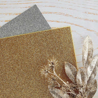 Gold & Silver - Spellbinders Glitter Foam Sheets 8.5"X11" 10/Pkg