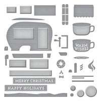 Camper Life - Warm Wishes Camper - Spellbinders Etched Dies