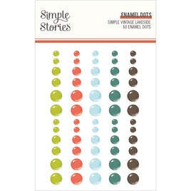 Simple Vintage Lakeside Enamel Dots Embellishments 60/Pkg