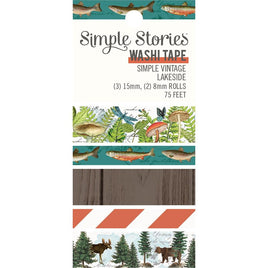 Simple Vintage Lakeside Washi Tape 5/Pkg
