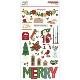 Hearth & Holiday Chipboard Stickers 6"X12"