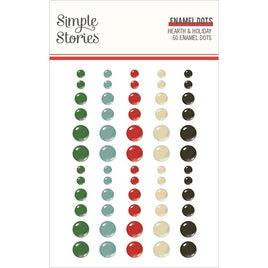 Hearth & Holiday Enamel Dots Embellishments 60/Pkg