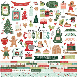 Combo - Baking Spirits Bright Cardstock Stickers 12"X12"