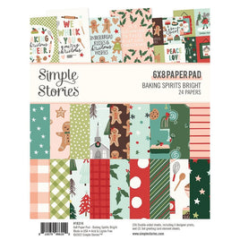 Baking Spirits Bright - Simple Stories Double-Sided Paper Pad 6"X8" 24/Pkg