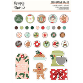 Baking Spirits Bright Decorative Brads