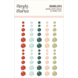 Baking Spirits Bright Enamel Dots Embellishments 60/Pkg
