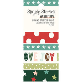 Simple Stories Baking Spirits Bright Washi Tape 5/Pkg