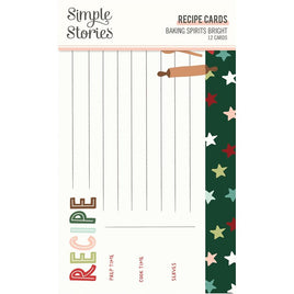 6 Designs/2 Each - Baking Spirits Bright Recipe Cards 4"X6" 12/Pkg