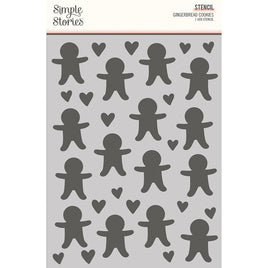 Gingerbread Cookies - Simple Stories Baking Spirits Bright Stencil 6"X8"