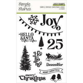 Simple Vintage Christmas Lodge Photopolymer Clear Stamps