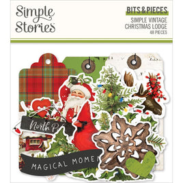 Simple Vintage Christmas Lodge Bits & Pieces Die-Cuts 48/Pkg