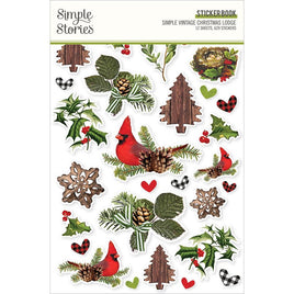 Simple Vintage Christmas Lodge, 629/Pkg - Simple Stories Sticker Book 12/Sheets