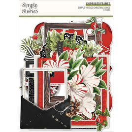 Simple Vintage Christmas Lodge Chipboard Frames