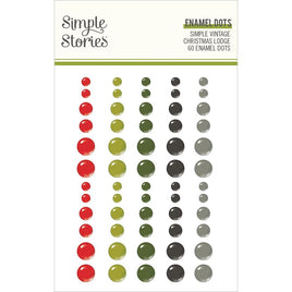 Simple Vintage Christmas Lodge Enamel Dots Embellishments