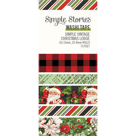 Simple Vintage Christmas Lodge Washi Tape 5/Pkg