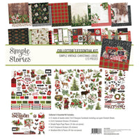 Simple Vintage Christmas Lodge - Simple Stories Collector's Essential Kit 12"X12"