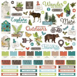 Simple Vintage Lakeside Cardstock Stickers 12"X12"   Combo