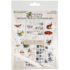Curators Meadow Rub-Ons 6"X8" 6/Sheets