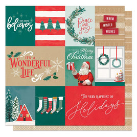Photoplay It's A Wonderful Christmas Double-Sided Cardstock 12"X12"  This Home Believes