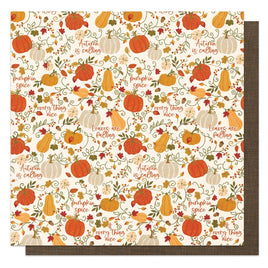 Pumpkin Spice - Thankful Double-Sided Cardstock 12"X12"