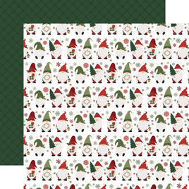 Echo Park Paper  Gnome For Christmas Double-Sided Cardstock 12"X12"  Christmas Gnomes