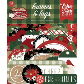 Echo Park Cardstock Ephemera 33/Pkg  Frames & Tags, Gnome For Christmas