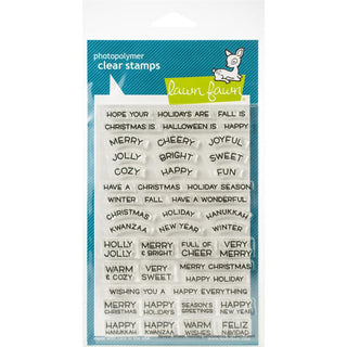 Reveal Wheel Holiday Sentiments - Lawn Fawn Clear Stamps 4