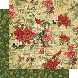Peace & Plenty- Warm Wishes Double-Sided Cardstock 12"X12"