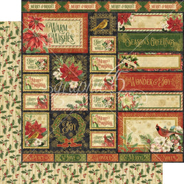 So Very Merry - Warm Wishes Double-Sided Cardstock 12"X12"