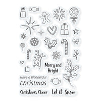 Christmas Confetti Sentiments - Tonic Studios Clear Stamps