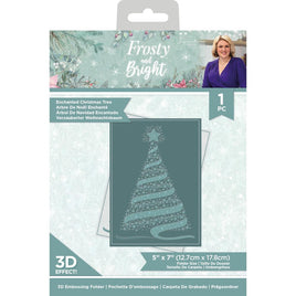 Enchanted Christmas Tree - Sara Davies Frosty & Bright Cut & Emboss Folder 5"X7"