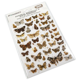 Butterflies 01 - 49 And Market Essential Rub-Ons 6"X8" 2/Sheets