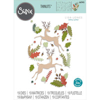 Sizzix Thinlits Dies By Lisa Jones 19/Pkg   Delightful Deer