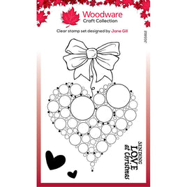 Singles Big Bubble Bauble Heart - Woodware Clear Stamp 4"X6"