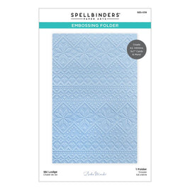 Ski Lodge -Winter Tales- Spellbinders Embossing Folder