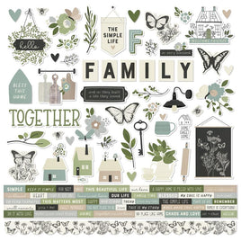 The Simple Life Cardstock Stickers 12"X12"   Combo
