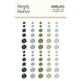The Simple Life Enamel Dots Embellishments 60/Pkg