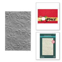 Scenic Poinsettias - Spellbinders 3D Embossing Folder 5.5"X8.5"