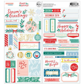 Happy Holidays - PinkFresh Cardstock Stickers