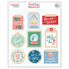 Happy Holidays - PinkFresh Wood Accent Stickers