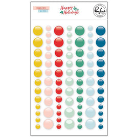 Happy Holidays - PinkFresh Enamel Dot Stickers