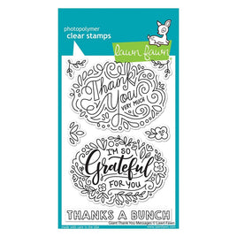 Giant Thank You Messages - Lawn Fawn Clear Stamps 4"X6"