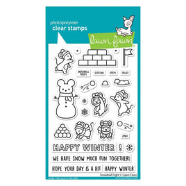 Snowball Fight - Lawn Fawn Clear Stamps 4"X6"