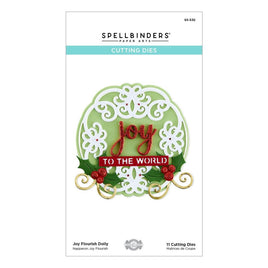 Joy Flourish -Christmas Flourish - Spellbinders Etched Dies By Becca Feeken