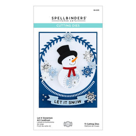 A2 Let It Snowman -Christmas Flourish- Spellbinders Etched Dies By Becca Feeken