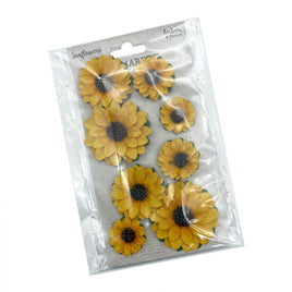 Amber - 49 And Market Sunflower Paper Flowers 8/Pkg