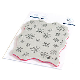 Snowflakes Background - Pinkfresh Studio Cling Rubber Background Stamp A2