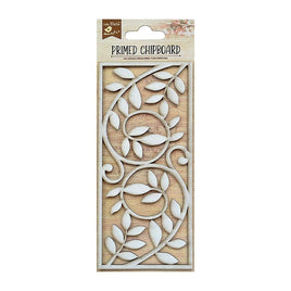 Damask Corner Little Birdie Laser Cut Primed Chipboard 1/Pkg